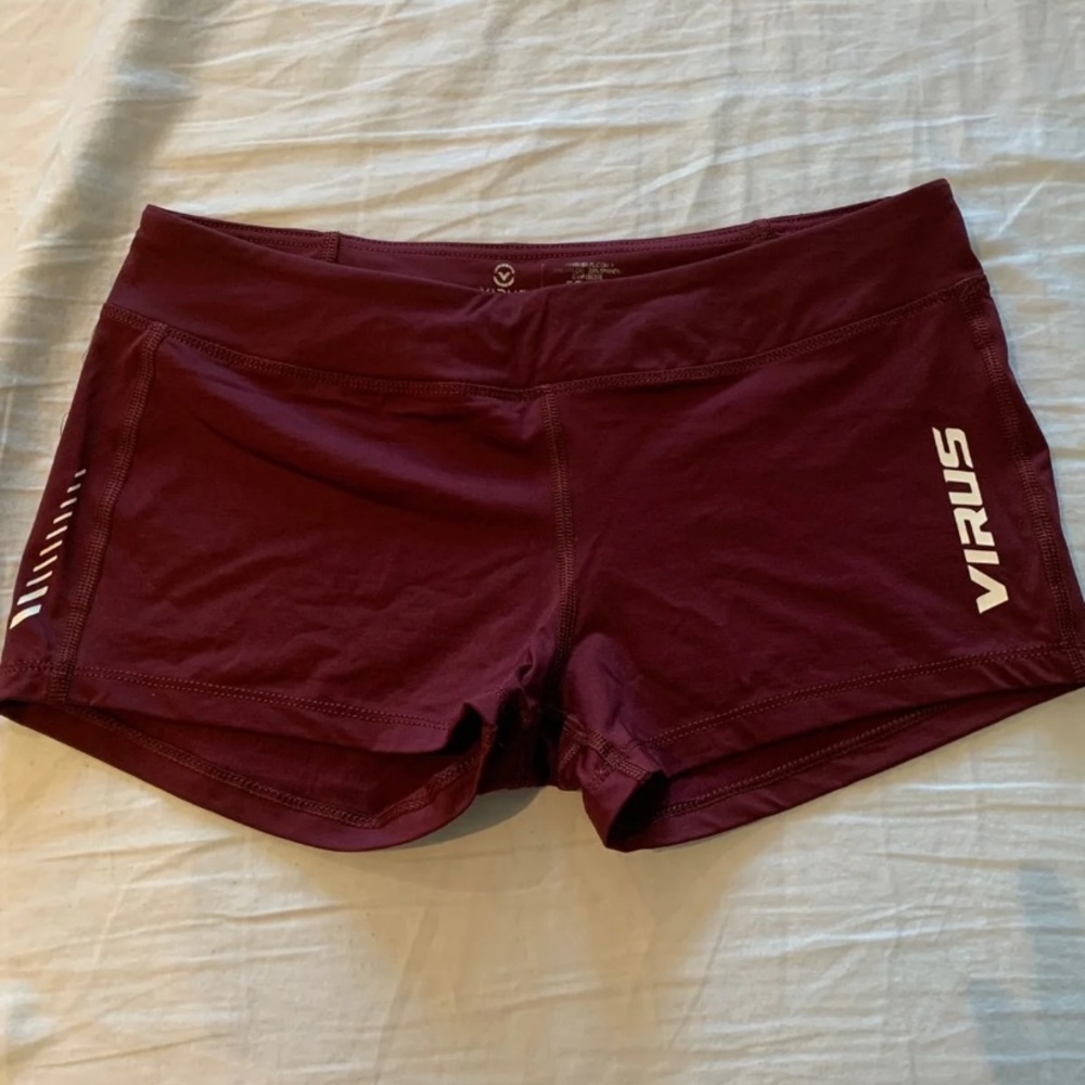 Virus shorts - maroon SOLD